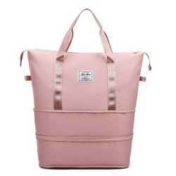 Bolsa de viaje de gran capacidad, doble expansión, portátil, para deportes, gimnasio, equipaje para estudiantes, bolsa de almacenamiento