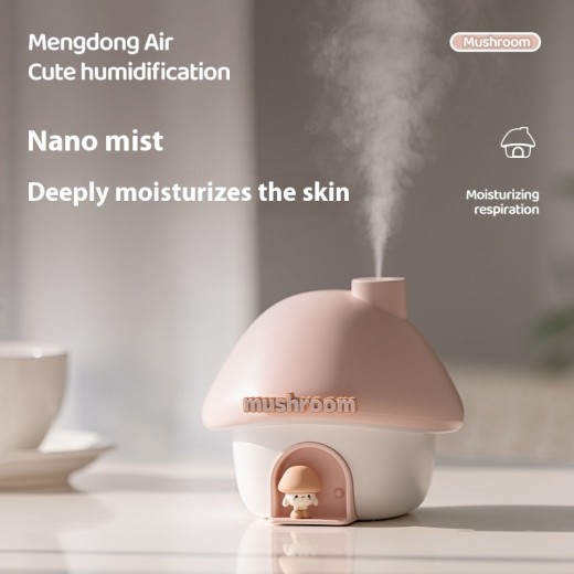 Humidificador silencioso con luz ambiental Mushroom House