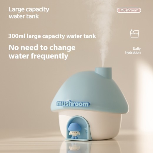Humidificador silencioso con luz ambiental Mushroom House