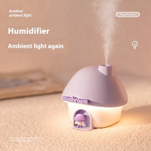 Humidificador silencioso con luz ambiental Mushroom House