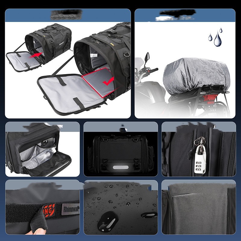 Asiento trasero expandible de motocicleta
