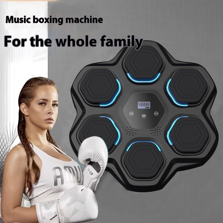 Objetivo de boxeo con música inteligente para montar en la pared, entrenamiento en casa, reacción