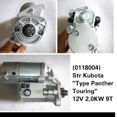 Dinamo de arranque para tractor Kubota Kioti 1k371-63011 d-1703 DC60 Dc-60 Yugo largo 12V 2.0KW 9T