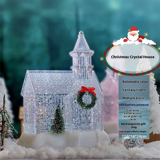 Casa de cristal luminosa Eve, regalo de Navidad