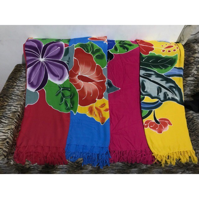 Tela de playa balinesa de primera calidad con pintura floral MST 1