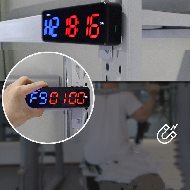 Temporizador de ejercicio físico con succión magnética para gimnasio