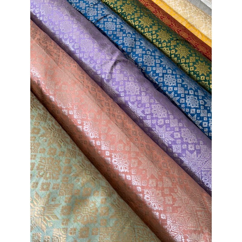 (Tela étnica indonesia) Songket de Palembang/Songket grueso de primera calidad/Songket típico de Sumatra/Tejido de Sumatra