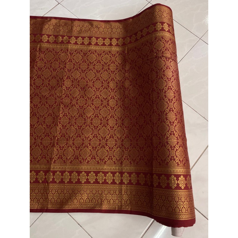 (Tela étnica indonesia) Songket de Palembang/Songket grueso de primera calidad/Songket típico de Sumatra/Tejido de Sumatra