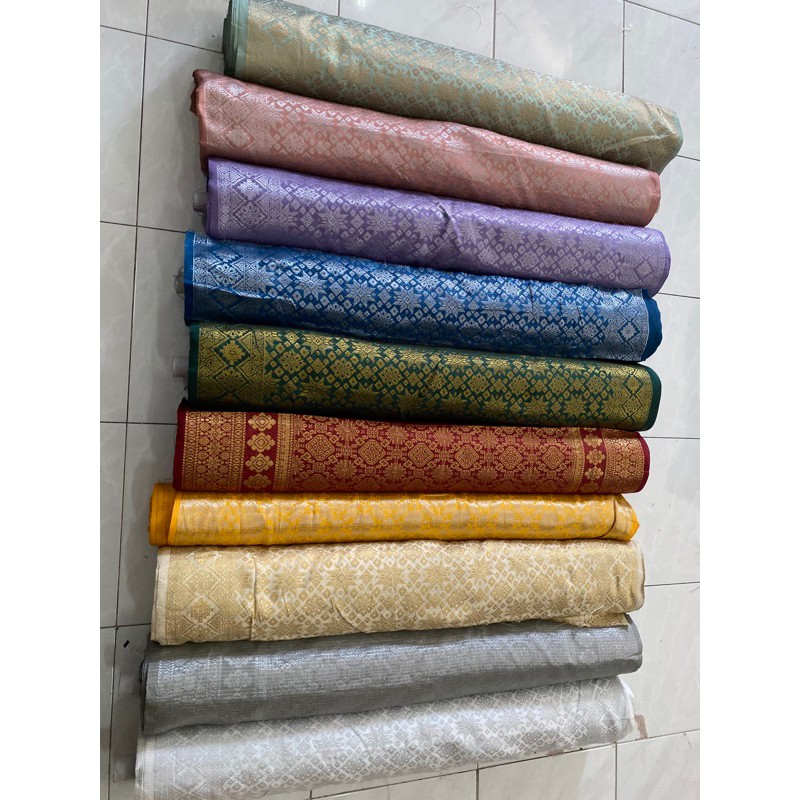 (Tela étnica indonesia) Songket de Palembang/Songket grueso de primera calidad/Songket típico de Sumatra/Tejido de Sumatra