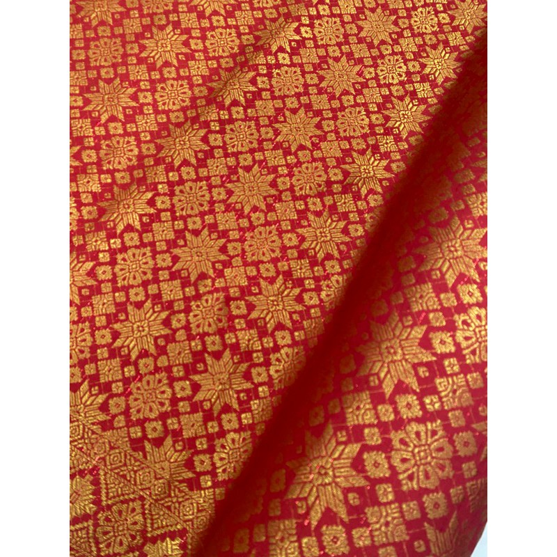 (Tela étnica indonesia) Songket de Palembang/Songket grueso de primera calidad/Songket típico de Sumatra/Tejido de Sumatra