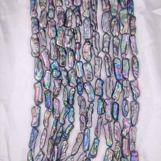 Joyería natural de agua dulce con agujero vertical de perla negra