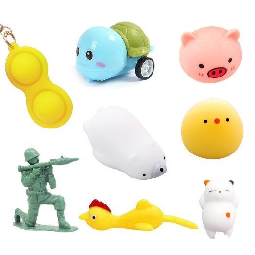 Caja sorpresa navideña con cuenta regresiva y juguetes desmontables