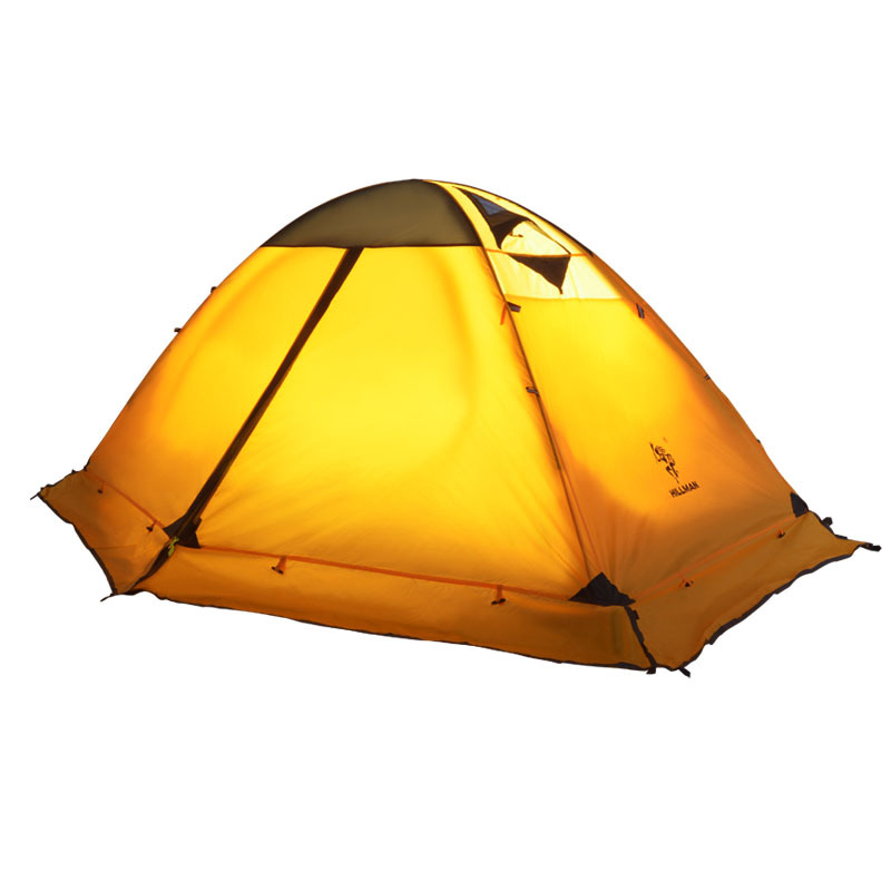 Tienda de campaña de aluminio de doble capa para acampar al aire libre