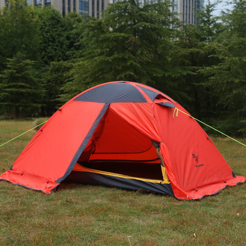 Tienda de campaña de aluminio de doble capa para acampar al aire libre
