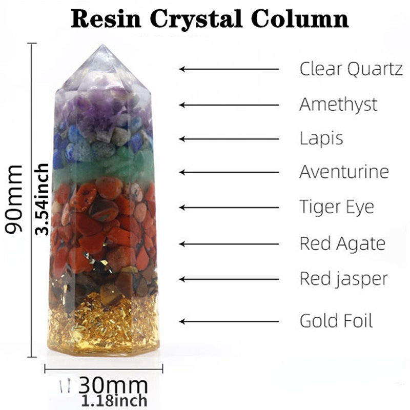 Caja de regalo de piedra de cristal de serie colorida