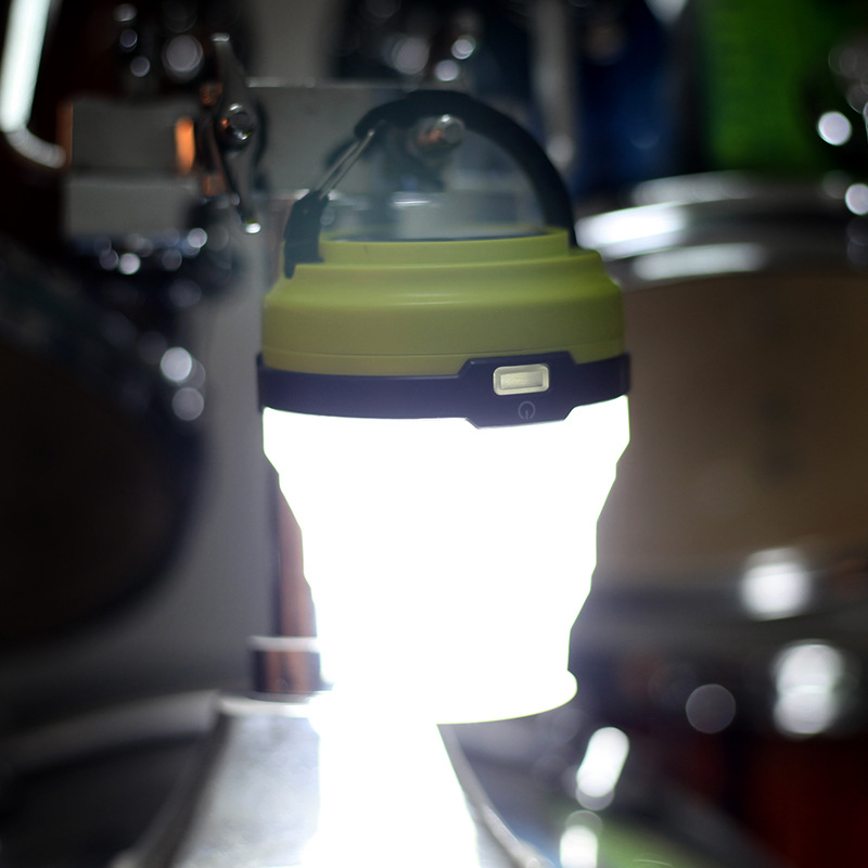 Luz solar multifuncional de silicona para acampar