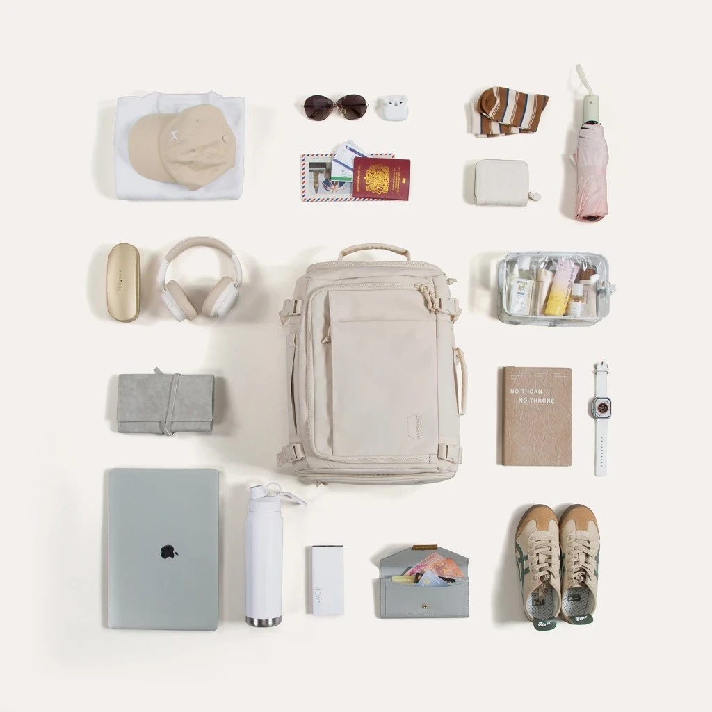 Mochila de viaje BAGSMART Tas para portátil de 15,6 pulgadas, 28 l, impermeable, para llevar en el día a día, bolsa de viaje