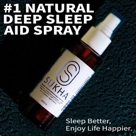 Sukha Pulas - Spray de aromaterapia natural para dormir profundamente (100 ml)