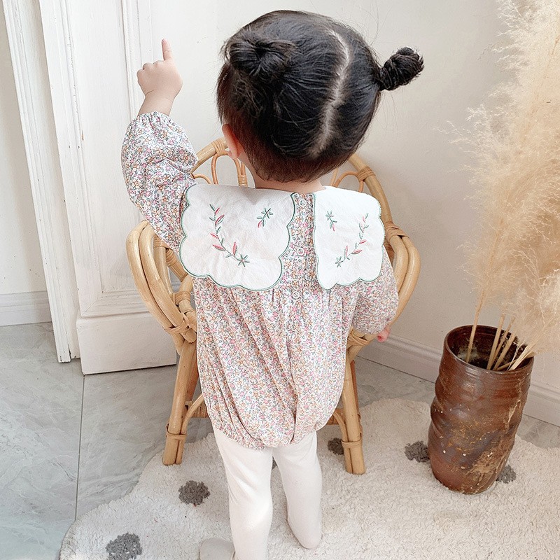 Ropa para gatear para niñas, flores para bebés, ropa de una pieza, ropa de pedos