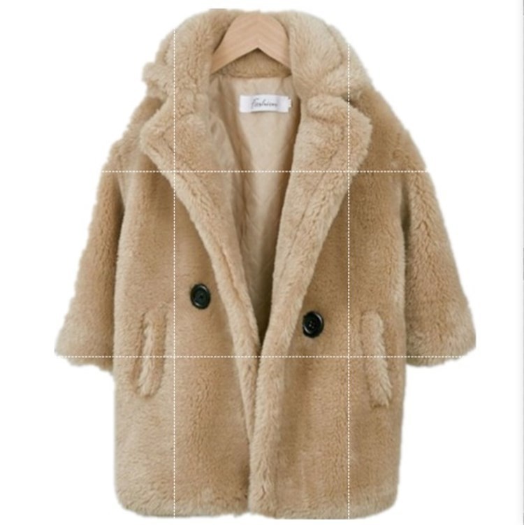 Abrigo de piel para niños grandes en otoño e invierno.