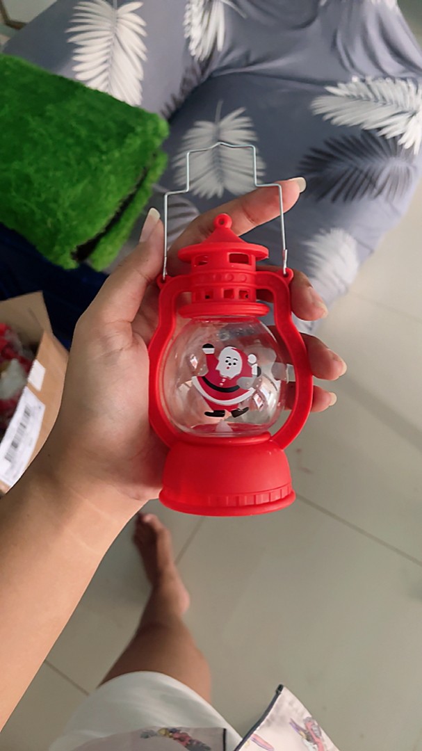 Lámpara de aceite de linterna navideña, decoración de mesa para el hogar, árbol de Navidad, regalo