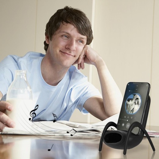 Mini silla portátil con cargador inalámbrico, soporte para teléfono móvil de escritorio, cargador inalámbrico de 10 W, carga rápida, regalo especial