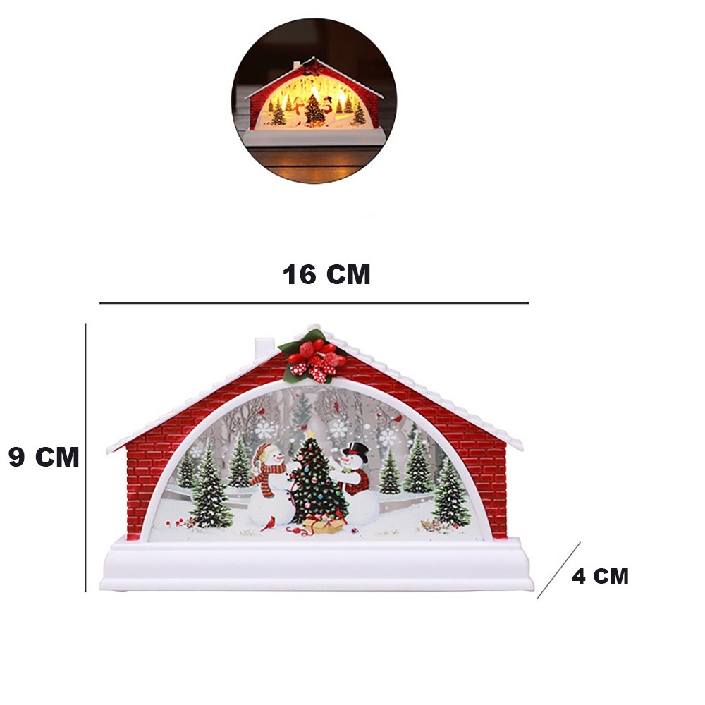 Exhibición navideña Pueblo navideño Luces blancas cálidas Regalo Adornos de decoración navideña para el hogar