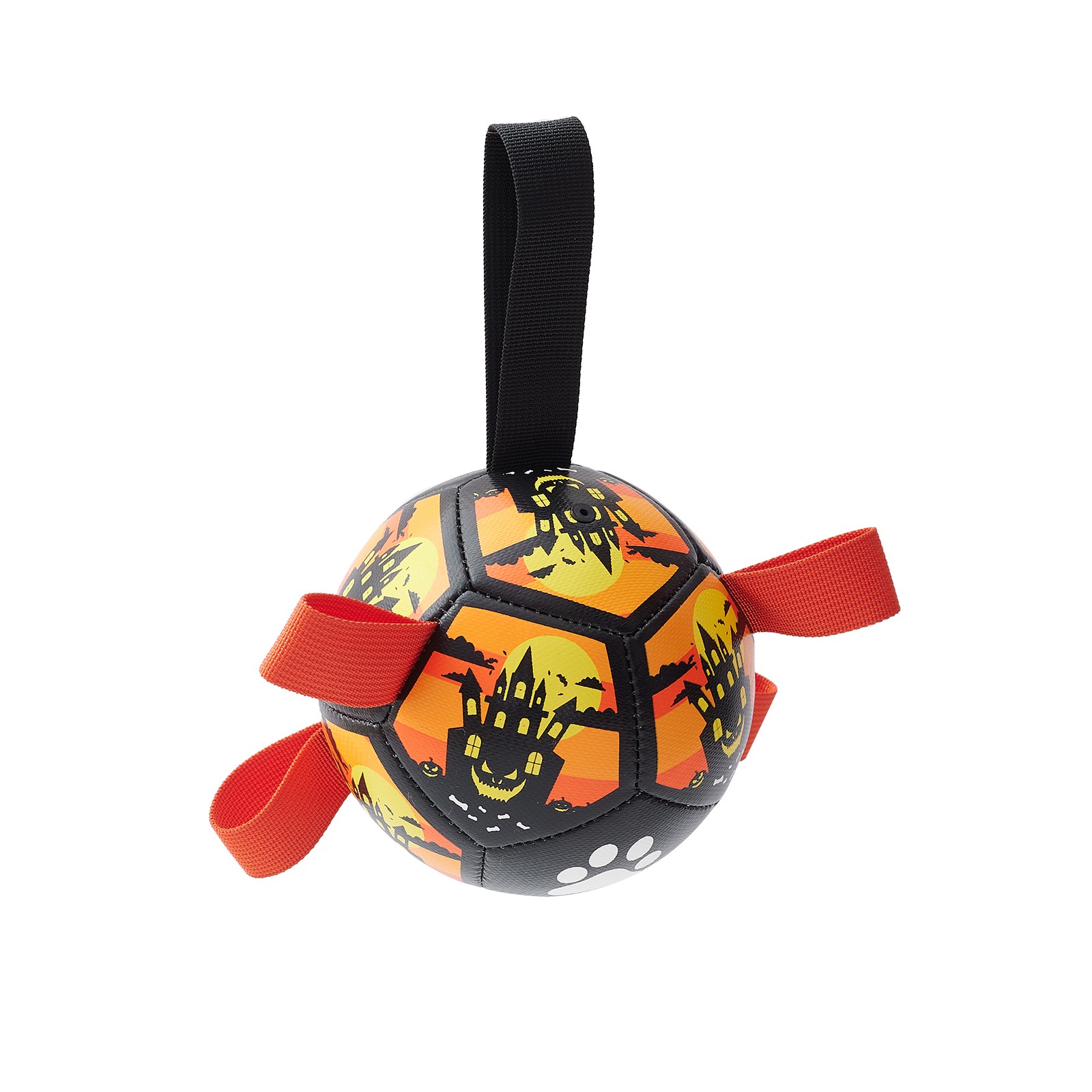 Pelotas de fútbol para perros con lazos, regalo de Halloween y Navidad para mascotas, juguete de cumpleaños para cachorros, juguetes interactivos para tirar de la cuerda, juguetes acuáticos.