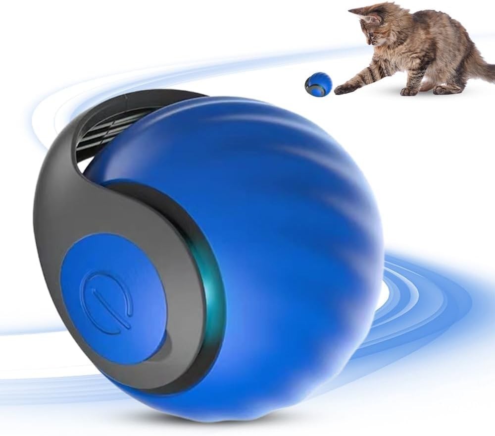 Juguetes interactivos para gatos, pelotas para gatos y perros de interior, pelota rodante con activación por movimiento y control táctil, pelotas interactivas automovibles, juguetes para mascotas grandes y pequeñas.