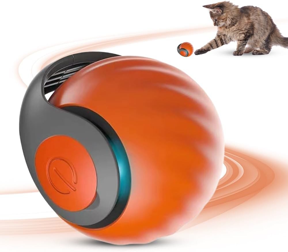Juguetes interactivos para gatos, pelotas para gatos y perros de interior, pelota rodante con activación por movimiento y control táctil, pelotas interactivas automovibles, juguetes para mascotas grandes y pequeñas.