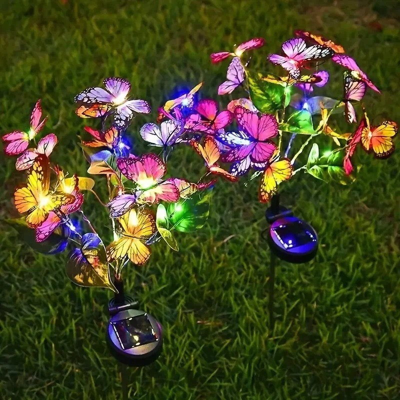 Luces solares de mariposa para exteriores