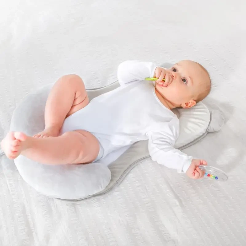 Almohadilla de posicionamiento para bebés, almohadilla para dormir, almohada correctora de cabeza anti-flexión