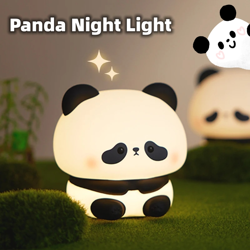 Brighten your home with the Panda LED Night Light—a cute silicone touch lamp with adjustable brightness, USB rechargeability, and a built-in timer. Perfect for children’s bedrooms, gifting, and home décor.