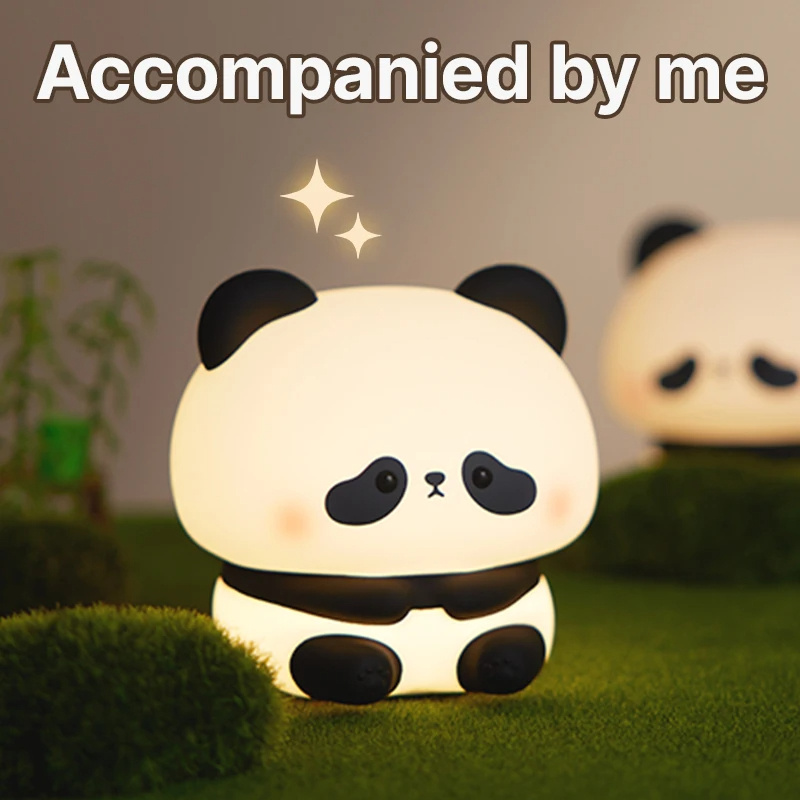 Brighten your home with the Panda LED Night Light—a cute silicone touch lamp with adjustable brightness, USB rechargeability, and a built-in timer. Perfect for children’s bedrooms, gifting, and home décor.
