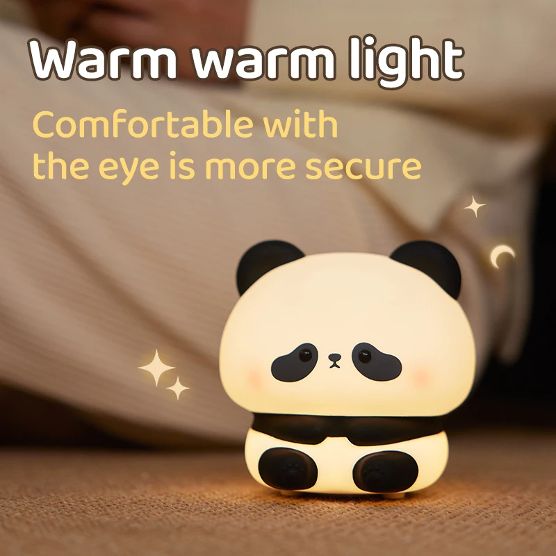 Brighten your home with the Panda LED Night Light—a cute silicone touch lamp with adjustable brightness, USB rechargeability, and a built-in timer. Perfect for children’s bedrooms, gifting, and home décor.