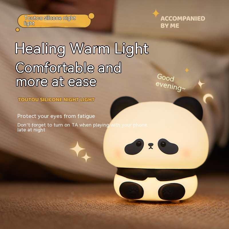 Brighten your home with the Panda LED Night Light—a cute silicone touch lamp with adjustable brightness, USB rechargeability, and a built-in timer. Perfect for children’s bedrooms, gifting, and home décor.