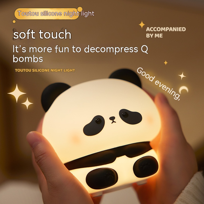 Brighten your home with the Panda LED Night Light—a cute silicone touch lamp with adjustable brightness, USB rechargeability, and a built-in timer. Perfect for children’s bedrooms, gifting, and home décor.