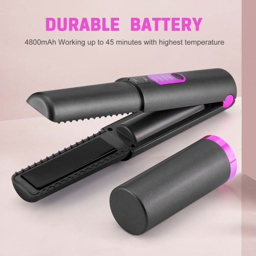 Looking for a convenient way to achieve sleek, straight hair? The Women's Fashion Cordless Hair Straightener Comb offers a portable, cordless design with advanced ceramic technology. Achieve frizz-free, smooth hair anytime, anywhere with this stylish and