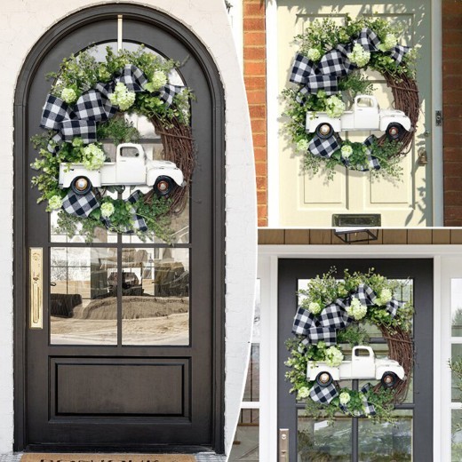 Enhance your holiday decor with the Christmas Wreath Venue Props Front Door Decorations. Perfect for welcoming guests and adding festive charm to your home. Durable, elegant, and ideal for both indoor and outdoor use.