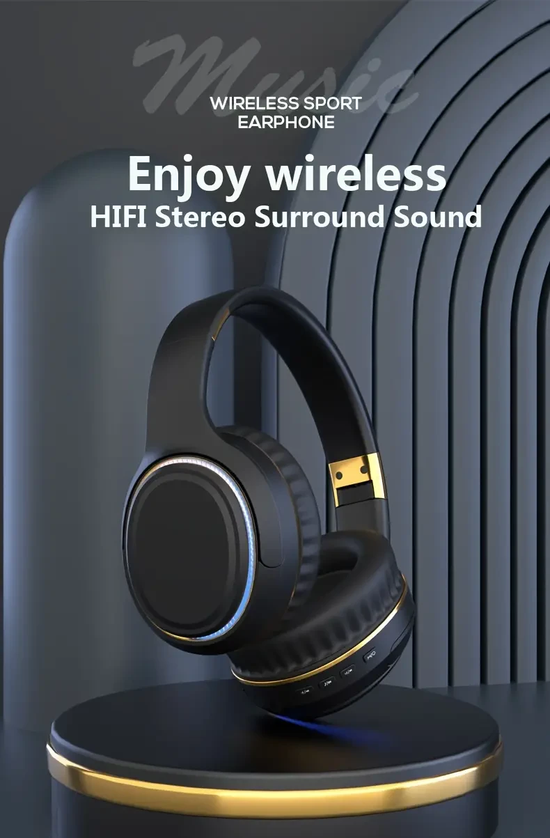 Auriculares inalámbricos, sonido HIFI, baja latencia, iluminación ambiental, Bluetooth 5.3, gran capacidad de batería, auriculares de música, auriculares inalámbricos, calidad de audio, regalos para amigos, auriculares para el trabajo, auriculares de viaj