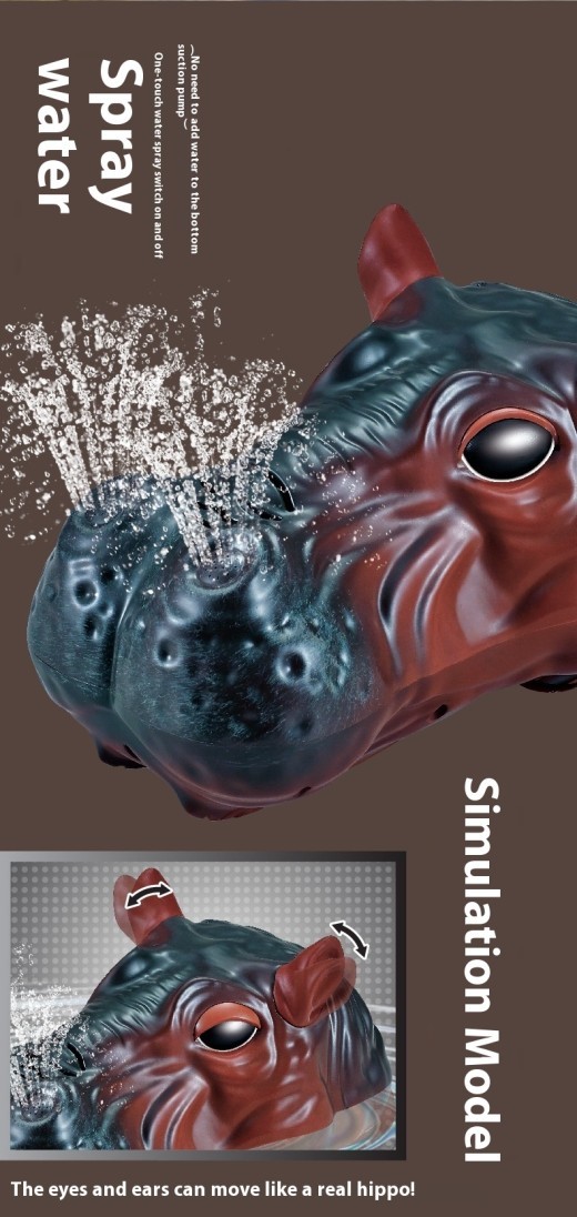 Shop the Remote Control Hippo Water Spray Animal Boat – a fun and interactive water toy for kids! This RC toy boat sprays water and features a cute hippo design. Perfect for pool, beach, or bath time. Ideal gift for children aged 3+.