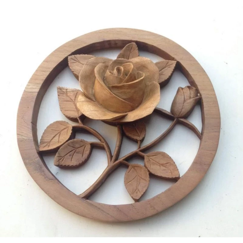 Shop for exquisite handcrafted wooden wall décor featuring a round rose flower carving. Ideal for New Zealand homes, this eco-friendly wood decoration brings nature’s beauty indoors. Perfect for living rooms, bedrooms, and as a thoughtful gift.