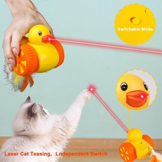 Keep Your Cat Entertained and Active with the Smart Laser Toy The Funny Cat Smart Laser Toy is an innovative and entertaining solution to keep your cat engaged and active. Featuring a USB charging design, this smart cat toy is not only fun but also eco-fr