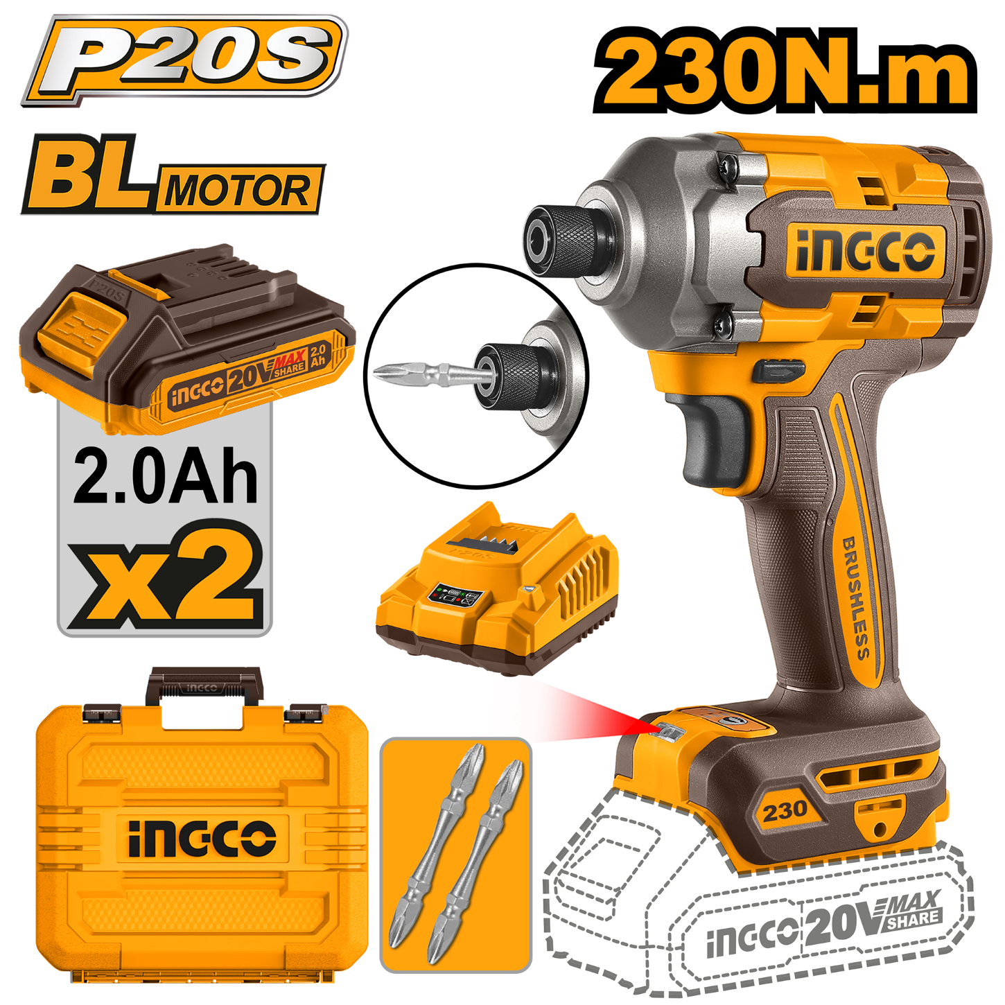 Discover our cordless lithium-ion 20V impact driver, designed for powerful performance and versatility. Perfect for various fastening tasks, this lightweight tool is ideal for both professionals and DIY enthusiasts