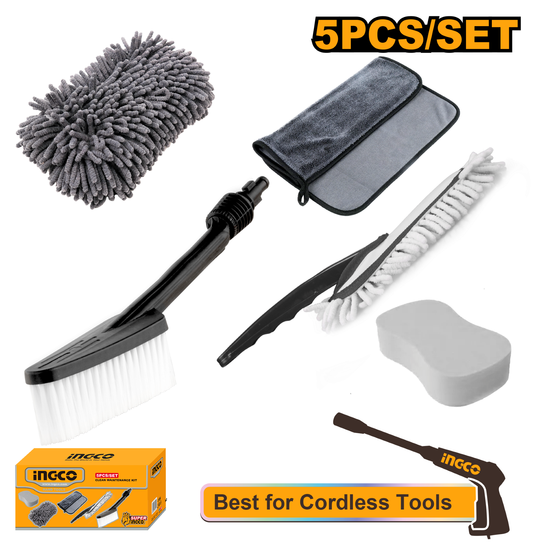 Discover our 5-piece Clean Maintenance Kit, designed for efficient and comprehensive cleaning. Ideal for home and professional use, this versatile kit includes everything you need for effective maintenance.