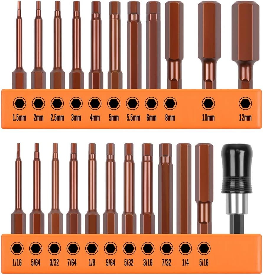 Hex Head Allen Wrench Drill Bit 23PC Set, designed for versatility and precision in various applications. This durable collection ensures reliable performance for both professionals and DIY enthusiasts