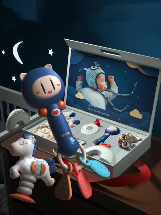 Celebrate the arrival of a newborn with the Happy Newborn Full Moon Gift Baby Toddler Birth Toy. A thoughtful and practical gift set featuring plush toys, teething accessories, baby clothing, and personalized keepsakes. Perfect for baby showers, full moon