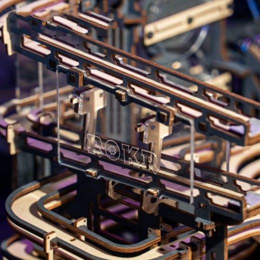 Explore the Robotime ROKR Marble Night City 3D Wooden Puzzle, an intricate wooden model that combines puzzle-solving and interactive marble run fun. Perfect for puzzle enthusiasts, hobbyists, and those who love hands-on projects. Ideal for gifts and educa