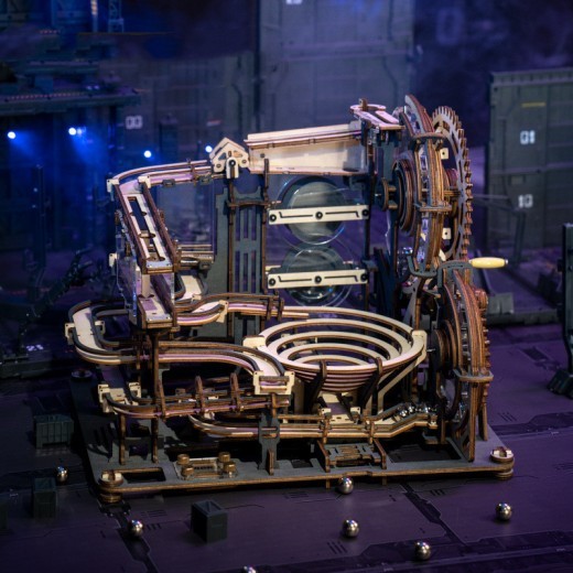 Explore the Robotime ROKR Marble Night City 3D Wooden Puzzle, an intricate wooden model that combines puzzle-solving and interactive marble run fun. Perfect for puzzle enthusiasts, hobbyists, and those who love hands-on projects. Ideal for gifts and educa