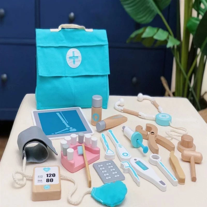 Explore the Wooden Doctor Set with Bag for kids in New Zealand! This educational toy promotes imaginative play, empathy, and learning with high-quality, eco-friendly materials. Perfect for birthdays and holidays!